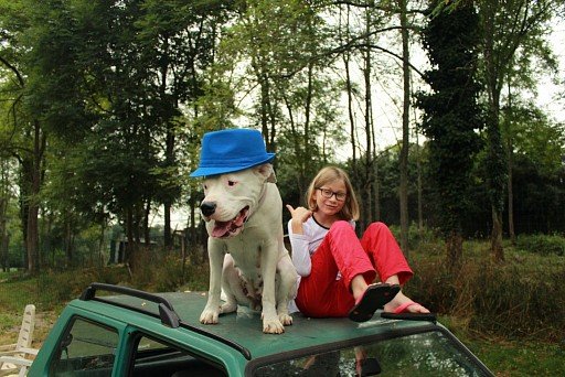 Argentine dog with child